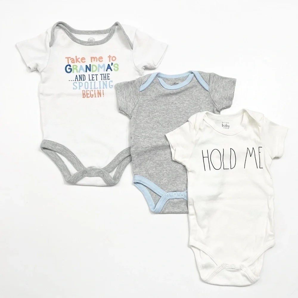 Wonder Nation/Mini Muffin/Rae Dunn Baby baby boys short sleeve bodysuits